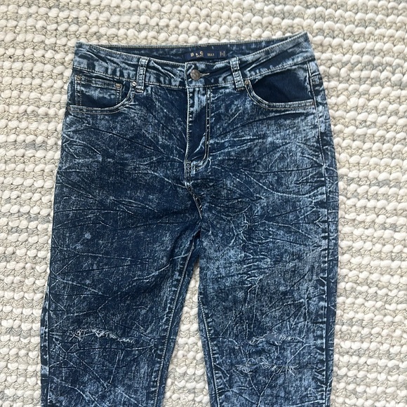 Vintage Acid Washed High Waist distressed Blue Jeans 🍃 - Picture 3 of 13